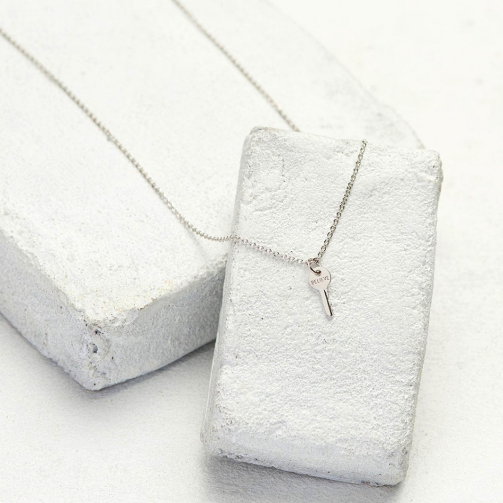 NEW The Giving Keys "Believe" Mini Key Necklace